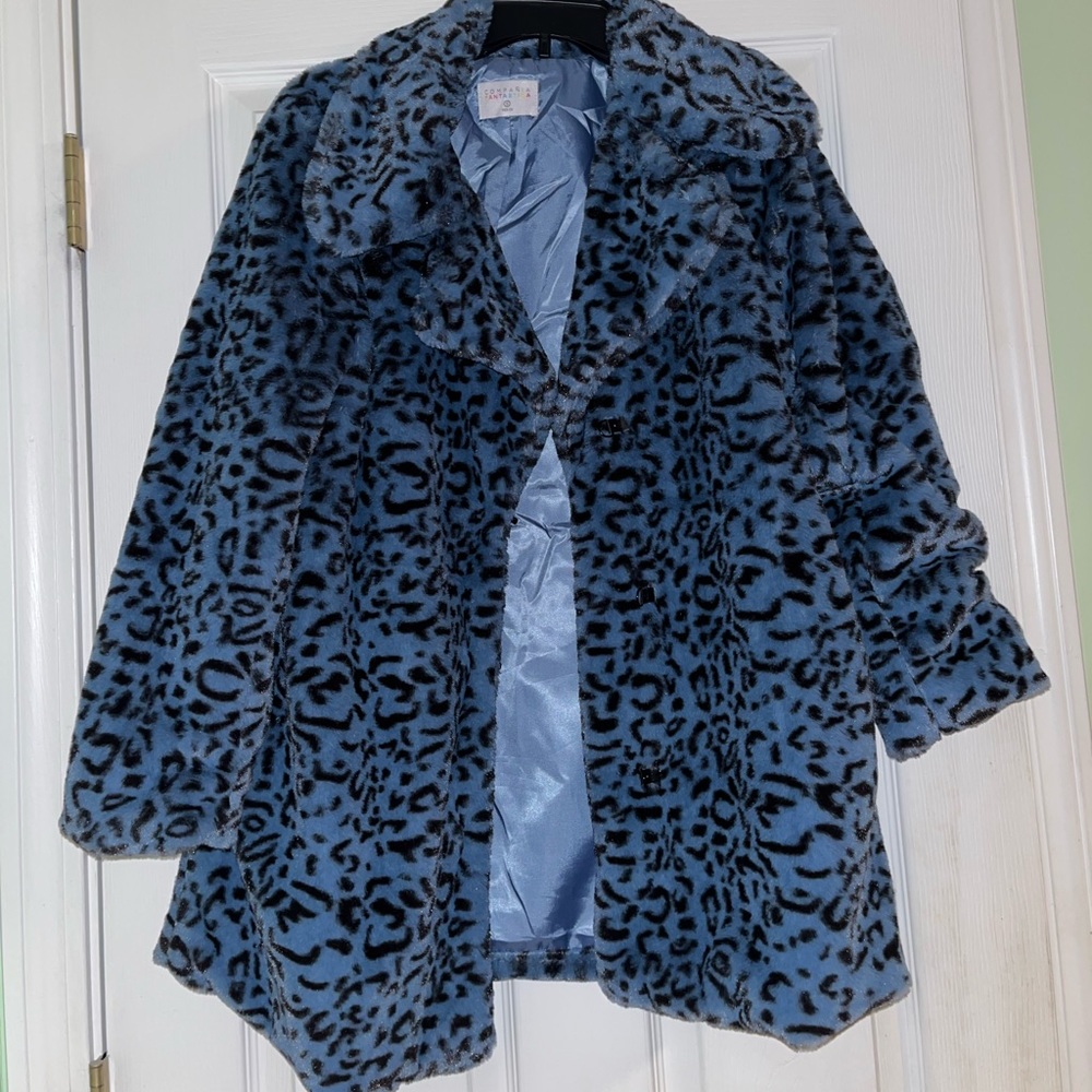 Compania Fantastica Faux Cheetah Print Winter Coat